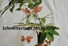 Schmetterlinge falten Geld